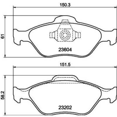 Imagem de HELLA 8DB 355 008 901 Jogo de pastilhas para travão disco não preparado indicador aviso desgaste FORD: FIESTA 6, 4, 5