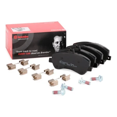 Imagem de BREMBO P 50 086 Jogo de pastilhas para travão disco preparado indicador aviso desgaste com parafusos pinça sem acessórios