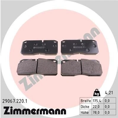 Imagem de ZIMMERMANN Jogo de pastilhas para travão disco A imagem corresponde ao volume fornecimento 29067.220.1 IVECO: EuroCargo I III