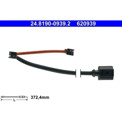 Imagem de ATE 24.8190 0939.2 Sensor de Desgaste Pastilha Freio PORSCHE: Panamera, Cayenne
