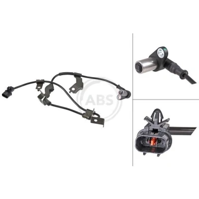 Imagem de A.B.S. 31902 Sensor de ABS passivo 600 preto MITSUBISHI: L200 III Pick up