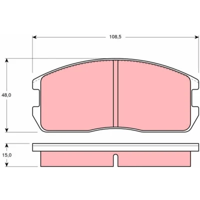 Imagem de TRW GDB365 Jogo de pastilhas para travão disco não preparado indicador aviso desgaste MITSUBISHI: Lancer 4, COLT 3
