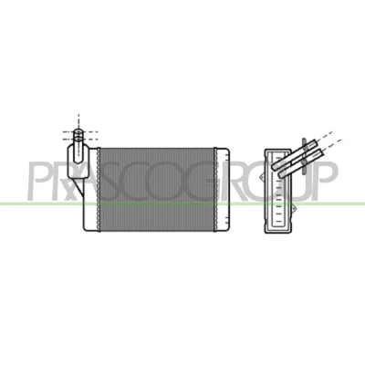 Imagem de PRASCO AD016H002 Radiador Quente com tubagem VOLKSWAGEN: GOLF 2, 3, Polo III Hatchback, SEAT: Ibiza Toledo 2 Limousine, AUDI: A3 Hatchback