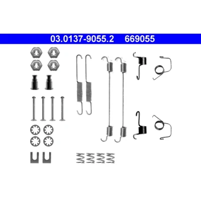 Imagem de ATE 03.0137 9055.2 Kit de acessórios, maxilas do travão CITROËN: Saxo Hatchback, AX, RENAULT: Super 5 PEUGEOT: 106 II 205 Cabrio