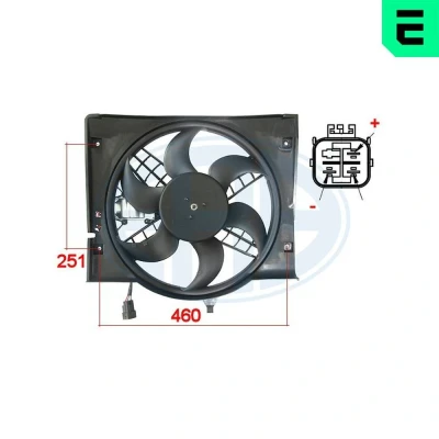 Imagem de ERA 352010 Ventilador de Radiador 12 BMW: 3 Sedan, Coupe, Compact