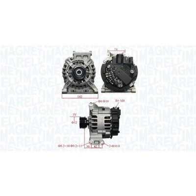 Imagem de MAGNETI MARELLI 063731875010 Alternador 12V 90A MERCEDES BENZ: Classe B, A