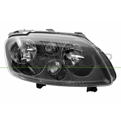 Imagem de PRASCO VG7154905 Farol Principal à direita H7/H7 preto com motor de regulação do alcance dos faróis VOLKSWAGEN: Touran I