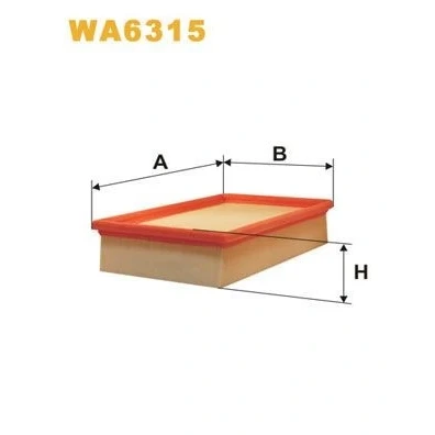Imagem de WIX FILTERS WA6315 Filtro de ar 57 157 262 Cartucho filtrante RENAULT: LAGUNA 1, 1 Grandtour