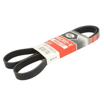 Imagem de GATES 6PK1358XS Correia trapezoidal estriada 1358 6 Poliéster, EPDM (borracha de etileno propileno dieno)