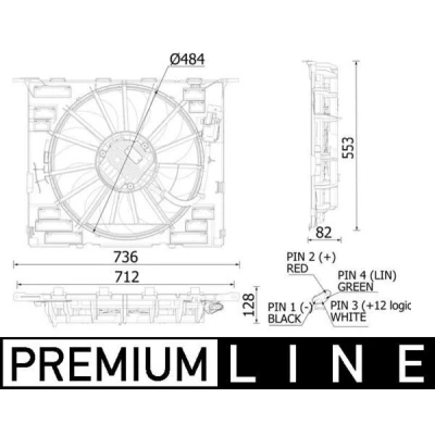 Imagem de Ventilador, radiador MAHLE ORIGINAL CFF 549 000P