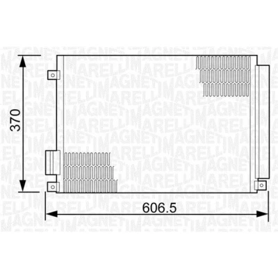 Imagem de MAGNETI MARELLI 350203497000 Condensador com secador 528x365,2x12 365,2 528 12 FIAT: 500 Hatchback, C Cabrio, ABARTH: / 595 695 Hatchback