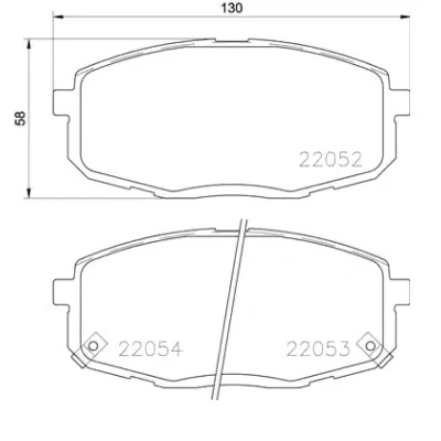 Imagem de BREMBO P 30 077 Jogo de pastilhas para travão disco com avisador sonoro desgaste acessórios HYUNDAI: Kauai / Kona SUV