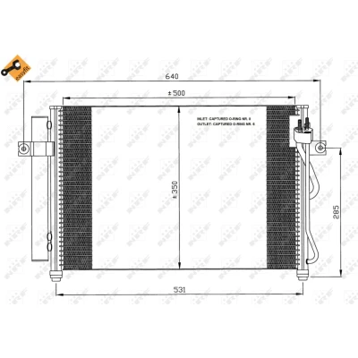 Imagem de NRF EASY FIT 35630 Condensador com secador, retentor 12,9 8,2 Alumínio 500