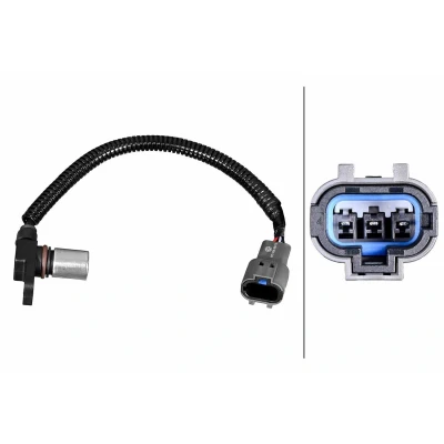 Imagem de HELLA 6PU 358 380 751 Gerador de Impulsos 3pólos Sensor Hall com retentor