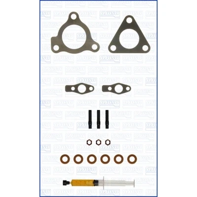 Imagem de AJUSA JTC11747 Kit de montagem, turbocompressor with studs, syringe oil com juntas instruções montagem