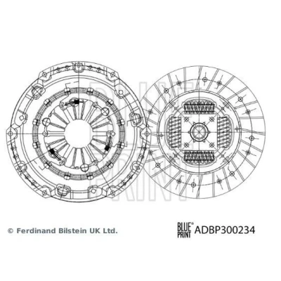 Imagem de BLUE PRINT ADBP300234 Kit de Embraiagem duas peças com massa lubrificante sintética 251mm FIAT: Ducato III Van