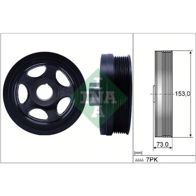 Imagem de INA 544 0183 10 Polia da Cambota 153 MERCEDES BENZ: Classe E T modell, Sedan, C Sedan