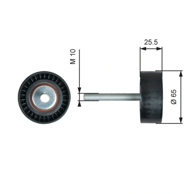 Imagem de GATES T36772 Polia de Desvio FleetRunner Micro V Stretch Fit FIAT: Doblo II Van / Carrinha