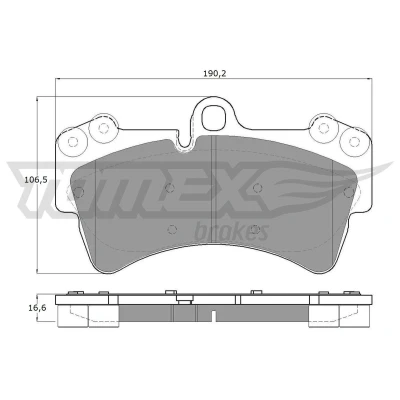 Imagem de TOMEX brakes TX 14 31 Jogo de pastilhas para travão disco Eixo dianteiro preparado indicador aviso desgaste com pesos equilíbrio
