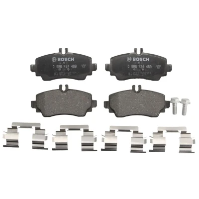 Imagem de BOSCH 0 986 424 469 Jogo de pastilhas para travão disco Baixo teor metálico com chapa anti ruído, parafusos mola, acessórios