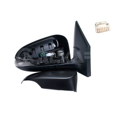 Imagem de Espelho retrovisor Alkar 6140041 à direita com subcapa elétrico aquecível, convexo para veículo volante esquerda TOYOTA: Corolla XI Sedan