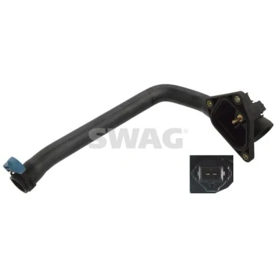 Imagem de SWAG 20 10 4270 Mangueira de Radiador EPDM (borracha etileno propileno dieno) com flange, sensor BMW: 1 Hatchback, 3 Sedan