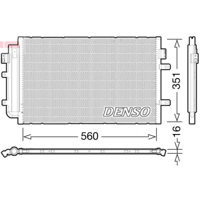 Imagem de DENSO DCN12005 Condensador com secador 560x351x16 R 134a 560