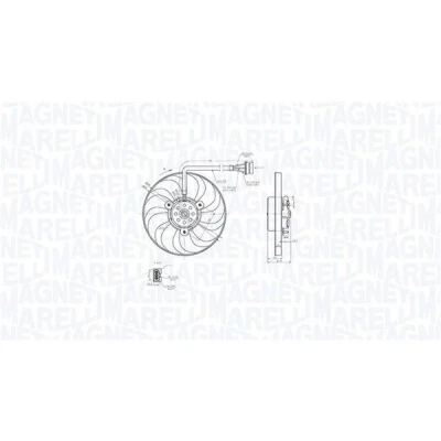 Imagem de MAGNETI MARELLI 069422883010 Ventilador de Radiador 294 12 114 VOLKSWAGEN: Golf 4, 4 Variant, Bora Sedan, AUDI: A3 Hatchback, TT Coupe