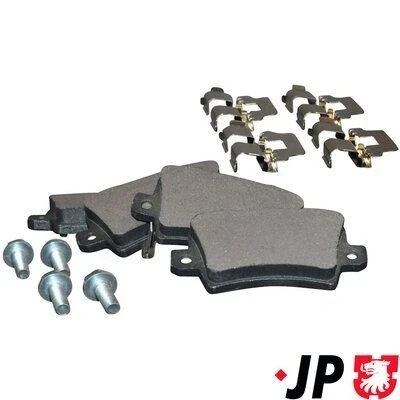 Imagem de JP GROUP 3463700310 Jogo de pastilhas para travão disco Eixo traseiro com avisador sonoro desgaste HONDA: CIVIC 8 Hatchback