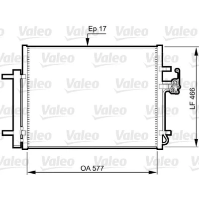 Imagem de VALEO 814360 Condensador com secador 18mm 14mm Alumínio 458mm R134a