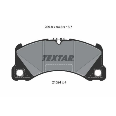Imagem de TEXTAR 2152401 Jogo de pastilhas para travão disco incl. contacto aviso desgaste PORSCHE: Macan, Panamera, Panamera Sport Turismo
