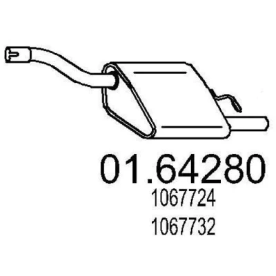 Imagem de MTS 01.64280 Panela de escape traseira 700 FORD: Focus Mk1 Hatchback
