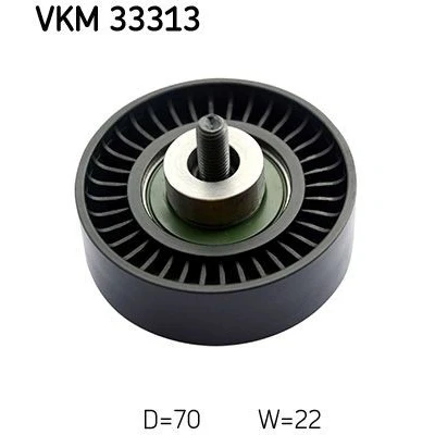 Imagem de SKF VKM 33313 Polia de Desvio com material fixação IVECO: Daily 6 , FIAT: Ducato III Van, Camião plataforma / Chassis