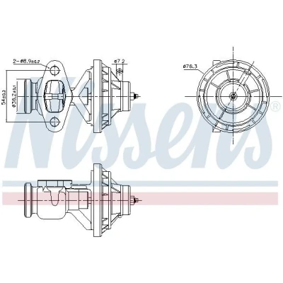 Imagem de NISSENS 98390 Válvula EGR sem radiador da recirculação dos gases de escape VOLKSWAGEN: Golf 5