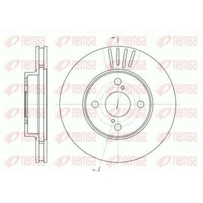 Imagem de REMSA 6742.10 Disco de travão Eixo dianteiro 255, 255 25 4 ventilado TOYOTA: Corolla IX Hatchback, Station Wagon, Sedan