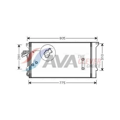 Imagem de PRASCO VNA5244D Condensador com secador 15,3 13,7 Alumínio 688 R 134a VOLKSWAGEN: Touareg I