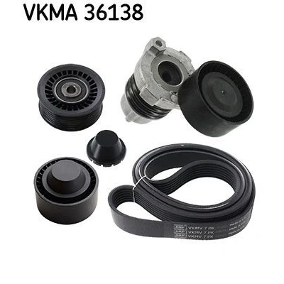Imagem de SKF VKMA 36138 Jogo de correias trapezoidais estriadas RENAULT: Clio 4, MEGANE 3 Grandtour, GRAND SCENIC 3, DACIA: LOGAN MCV 2, Duster SUV, Lodgy
