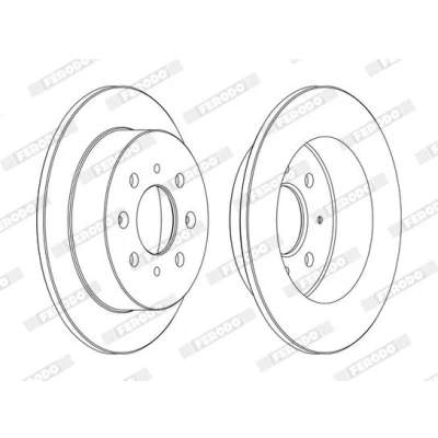Imagem de FERODO PREMIER Coat+ disc DDF1358C Disco de travão 239 10 4 cheio revestido com parafusos HONDA: Jazz 2, CIVIC 6 Stufenheck, Fastback
