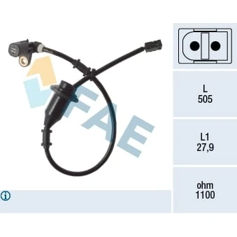 Imagem de Sensor, rotações da roda FAE 78497