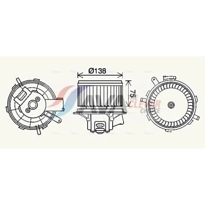 Imagem de Ventilador do habitáculo AVA QUALITY COOLING PE8406