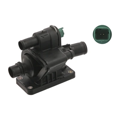 Imagem de SWAG 62 93 4997 Caixa do termóstato com junta, sensor de temperatura líquido arrefecimento PEUGEOT: 207 Hatchback, 206 SW