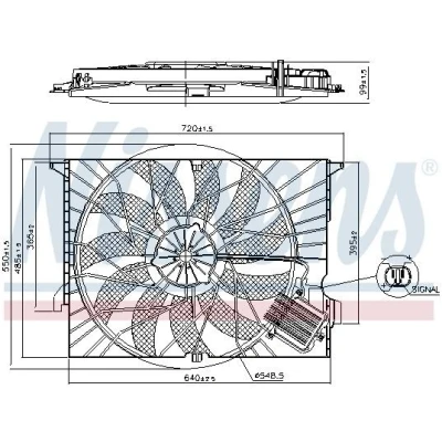 Imagem de Ventilador, refrigeração do motor NISSENS 85818
