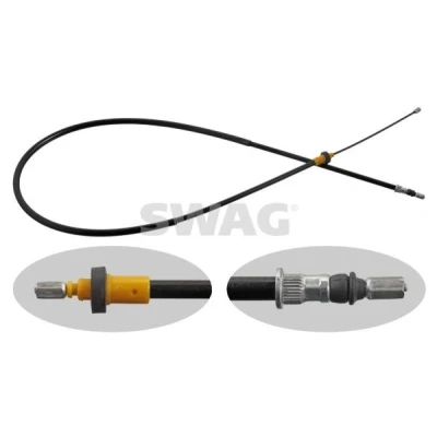 Imagem de SWAG 62 92 9362 Cabo de Freio Mão traseira esquerda, direita 1707, 1425mm PEUGEOT: 206 Hatchback