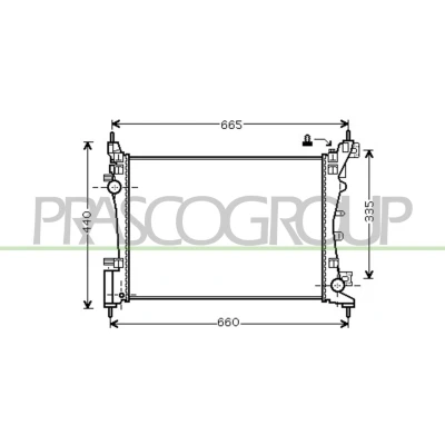 Imagem de PRASCO FT342R003 Radiador, arrefecimento do motor Alumínio 540 378 23 Aletas de refrigeração unidas mecanicamente FIAT: Punto II Hatchback