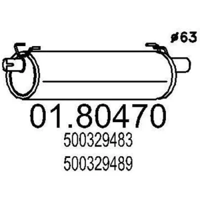 Imagem de MTS 01.80470 Silenciador Central 920