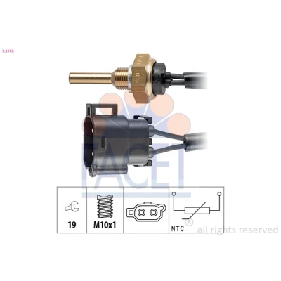 Imagem de FACET 7.3110 Sensor, temperatura do líquido de refrigeração Made in Italy OE Equivalent VOLVO: S40 I