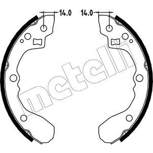 Imagem de METELLI 53 0217 Maxilas de Travão 200,0mm 36mm KIA: SHUMA 2 Stufenheck
