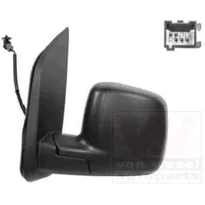 Imagem de Espelho retrovisor Van Wezel 1748807 esquerda preto rugoso completo, convexo, para regulação eléctrica dos espelhos, aquecível