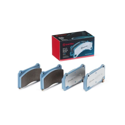 Imagem de BREMBO P 09 028E Jogo de pastilhas para travão disco com avisador sonoro desgaste chapa anti ruído sem acessórios TESLA: Model 3, Y