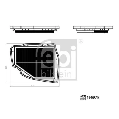 Imagem de FEBI BILSTEIN 196975 Filtro de ar 40mm 251mm 312mm Cartucho filtrante